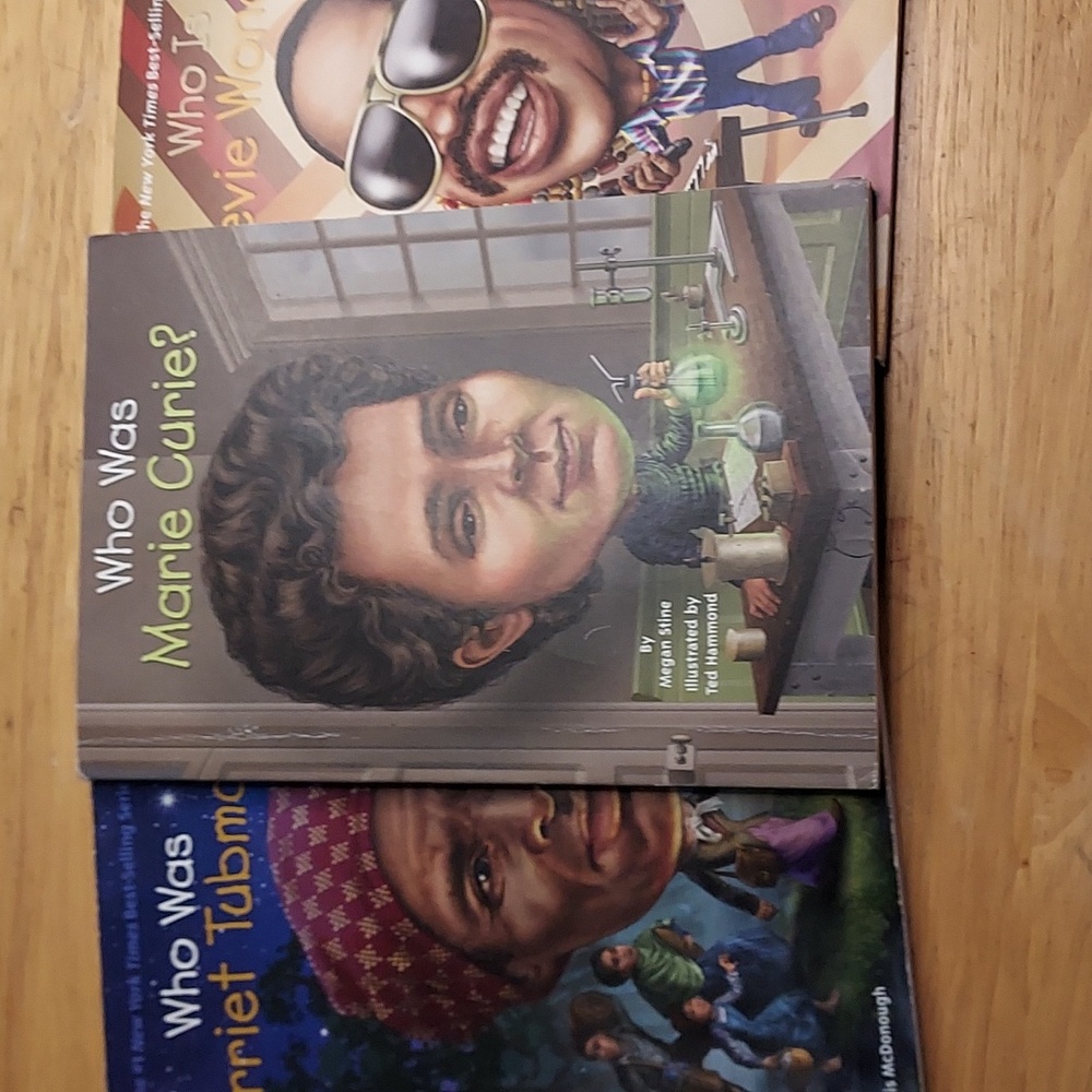 WhoHQ Book Bundle: Marie Curie, Harriet Tubman, & Stevie Wonder